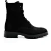 ALPE 2047 11 05 Negro Botín plana cordones mujer