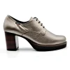 CALLAGHAN 40032 Negro y dorado. Zapato cordones tacón mujer