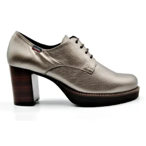 CALLAGHAN 40032 Negro y dorado. Zapato cordones tacón mujer