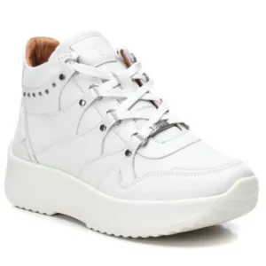 CARMELA 68205 blanco y negro Bota deportiva plataforma cordones mujer