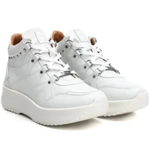 CARMELA 68205 blanco y negro Bota deportiva plataforma cordones mujer