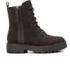 CARMELA 68005 Gris Bota cordones serraje mujer