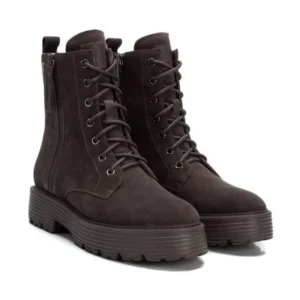 CARMELA 68005 Gris Bota cordones serraje mujer