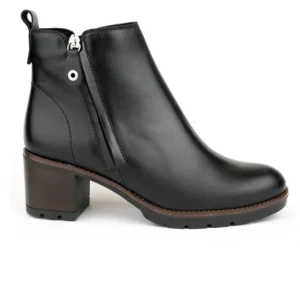 DESIREÉ ROSY3 Negro y cuero Botín sport tacón medio mujer