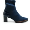 DUIT 6850 Azul y Negro Botin licra tacón mujer