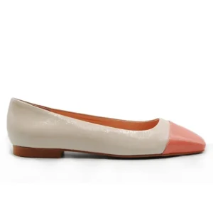 DUIT 5100 Beige y rosa Francesita vestir charol plana