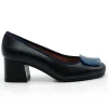 DUIT 7201 Negro y Azul Salón adorno nacar tacón medio mujer