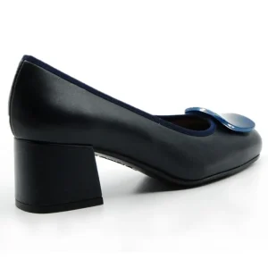 DUIT 7201 Negro y Azul Salón adorno nacar tacón medio mujer