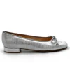 DUIT 3000 Plata Manoletina piel lazo mujer