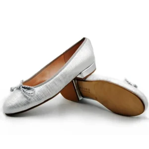 DUIT 3000 Plata Manoletina piel lazo mujer