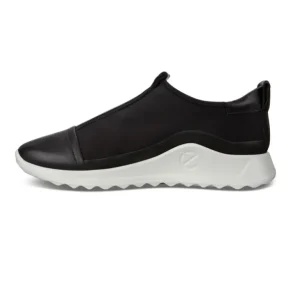 ECCO 29213 NEGRO Y GRANATE LICRA PUNTERA PIEL CASUAL