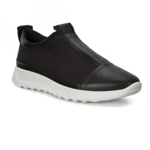 ECCO 29213 NEGRO Y GRANATE LICRA PUNTERA PIEL CASUAL