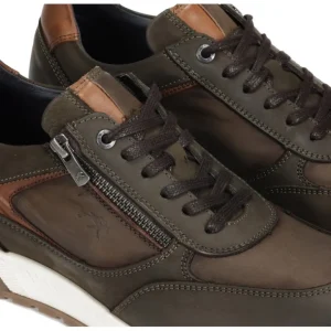 FLICHOS Louis F1603 Azul y verde Deportivo casual cremallera hombre