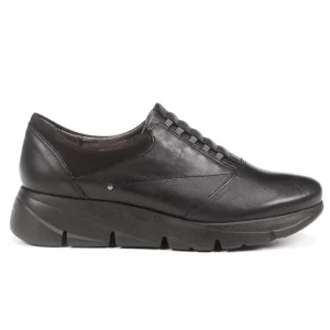 FLUCHOS Bona F1357 Negro y marrón Zapato elásticos plataforma mujer