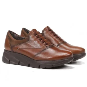 FLUCHOS Bona F1357 Negro y marrón Zapato elásticos plataforma mujer