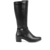 FLUCHOS Charis F0938 Negro. Bota lisa medio tacón mujer Hombre