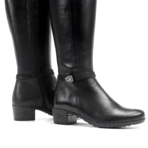 FLUCHOS Charis F0938 Negro. Bota lisa medio tacón mujer Hombre