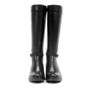 FLUCHOS Charis F0938 Negro. Bota lisa medio tacón mujer Hombre