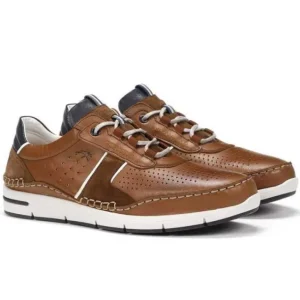FLUCHOS Yannic F1442 Azul y cuero Deportivo casual cordones Hombre