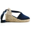 GAIMO Alpargatas VALENCIA Azul, negro y crema. Yute cinta - Tienda Online -
