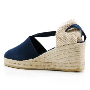 GAIMO Alpargatas VALENCIA Azul, negro y crema. Yute cinta - Tienda Online -