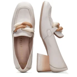HISPANITAS Etna HV232482 Crema Mocasín adorno mujer