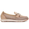 HISPANITAS Kaira Blanco y Camel HV232809 Mocasín adorno mujer