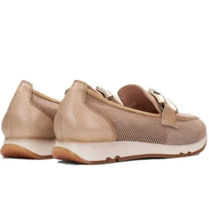 HISPANITAS Kaira Blanco y Camel HV232809 Mocasín adorno mujer
