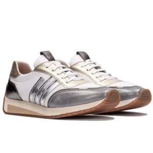HISPANITAS Rafaella CHV221739 blanco metalizado Deportivo cordones mujer
