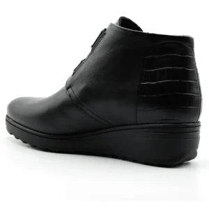 KAOLA 5071 Negro Botín corto velcro cuña mujer