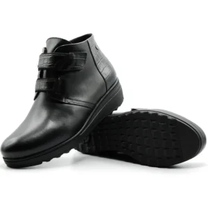 KAOLA 5071 Negro Botín corto velcro cuña mujer