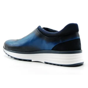 KEEP HONEST by Angel Infantes 23016C Azul y Cuero Zapato casual elásticos hombre