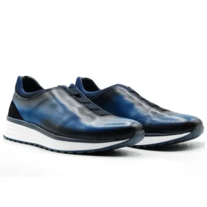 KEEP HONEST by Angel Infantes 23016C Azul y Cuero Zapato casual elásticos hombre