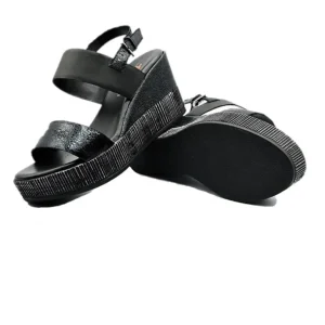 LA REPO 51400 E9 BEIS Y NEGRO SANDALIA CUÑA CASUAL