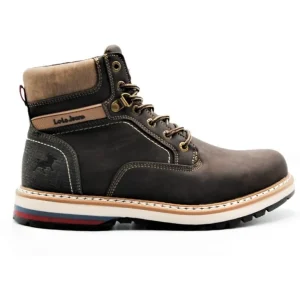LOIS 64001 Negro y marrón. Bota hombre invierno