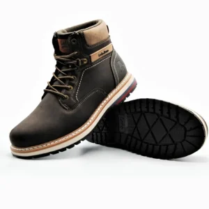 LOIS 64001 Negro y marrón. Bota hombre invierno