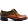 LUIS GONZALO 4743M Marrón y negro. Zapato cordones pala vega mujer