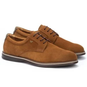 MARTINELLI Duomo 1562-2648X Azul y cuero Zapato cordones ante liso hombre