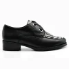 NATURE 4348 Negro con cebra. Zapatos cordones mujer - Tienda Online -