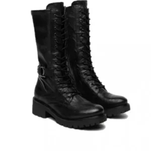 NERO GIARDINI 14270D Negro Media bota militar cordones militar mujer