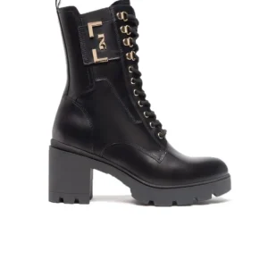 NERO GIARDINI I205861D Negro Botin tipo militar tacon ancho mujer