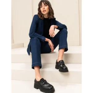 NERO GIARDINI I205940D Negro Mocasín adorno mujer