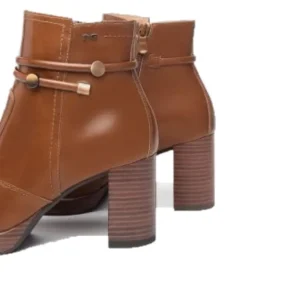 NERO GIARDINI I308246D Negro y cuero Botin vestir tacon alto cremallera mujer