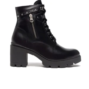 NEROGIARDINI 205881 Negro Bota tipo militar tacón medio mujer