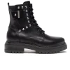 NEROGIARDINI 205895D Negro Bota tipo militar tachas cordones mujer