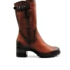 PAULA URBAN 8-929 Savana negro y cuero. Media bota lisa mujer