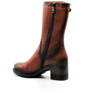 PAULA URBAN 8-929 Savana negro y cuero. Media bota lisa mujer