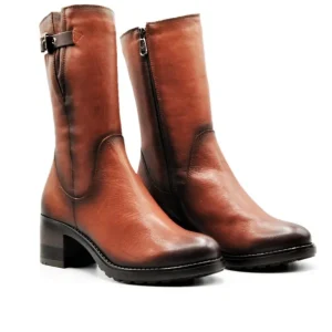 PAULA URBAN 8-929 Savana negro y cuero. Media bota lisa mujer