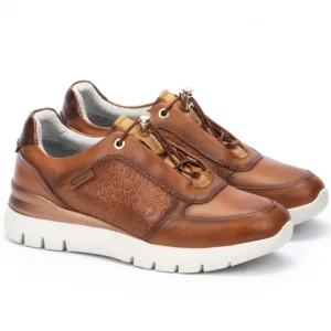 PIKOLINOS Asturias W9C-6607 Nata y cuero Deportiva elásticos mujer