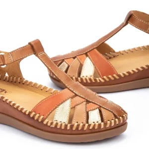 PIKOLINOS Cadaques W8K-0705C1 Nata y brandy Sandalia casual mujer